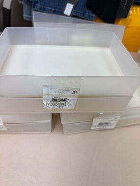 8.5 inch Translucent Frosted Plastic Storage Trays 10 pack all new